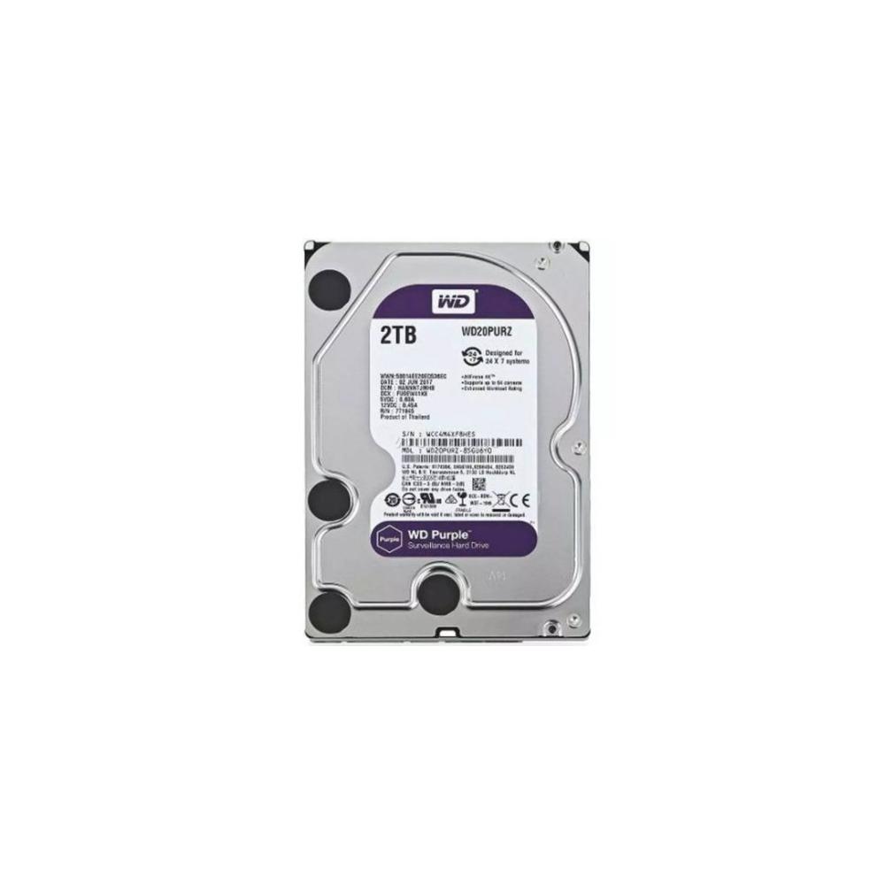 GV HD 2TB WD 3.5 PURPLE SATA3 5400RPM 64MB 7/24 GUVENLIK WD23PURZ (3 YIL RESMI DIST GARANTILI)