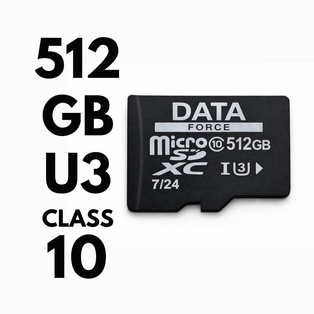 DATAFORCE 512GB U3/CL10 HAFIZA KARTI 7/24